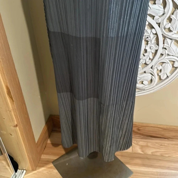 Pleated Women Dress Turtleneck Long Dress Elegant Vintage Dress - Picture 4 of 6